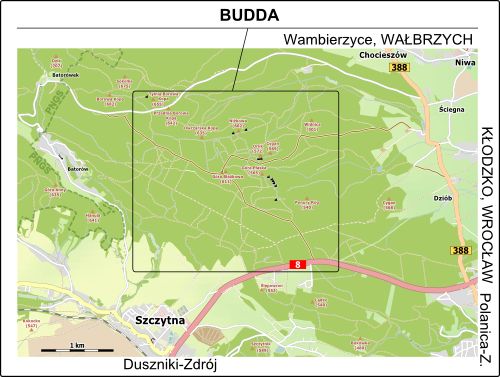 Budda - mapa dojazdu