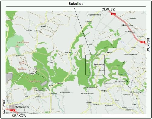Mapa ogólna dojazdu do Doliny Będkowskiej