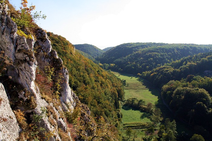 Dolina Będkowska widziana ze szczytu Sokolicy