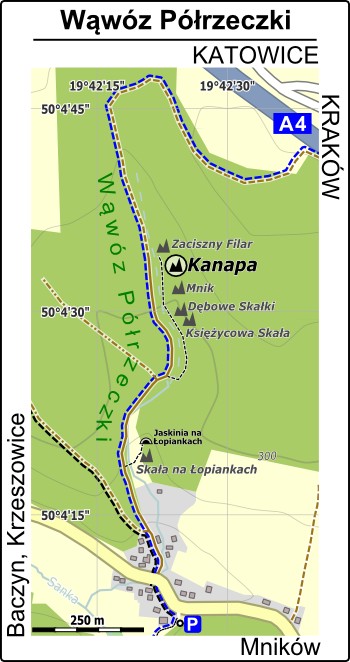 Mapa dojścia do Kanapy