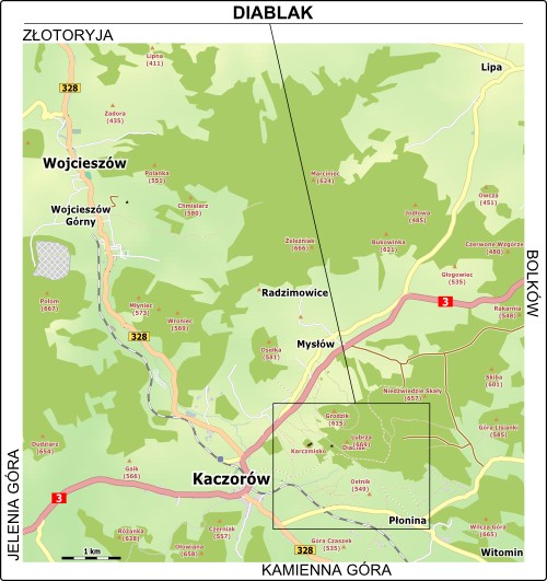 Mapa dojazdu do Kaczorowa