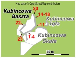 Kubincowa baszta - mapka