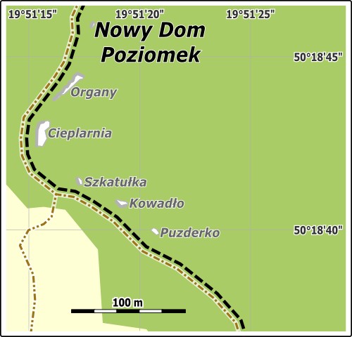 Nowy Dom Poziomek - mapa dojścia
