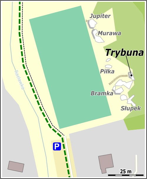 Mapa dojścia do Trybuny
