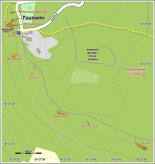 Mapa dojścia do Tsunami