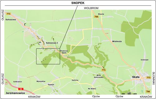 Snopek - mapa dojazdu
