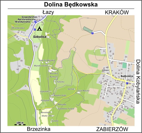 Mapa dojścia do Sokolicy