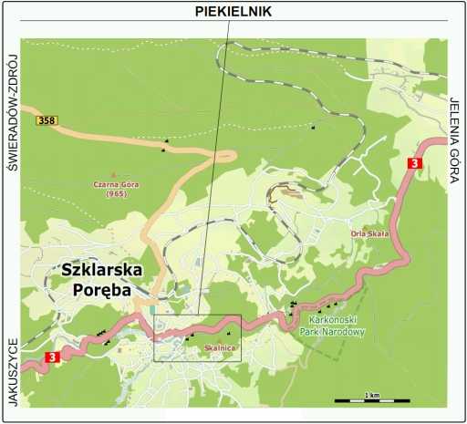 Mapa dojazdu do Szklarskiej Poręby