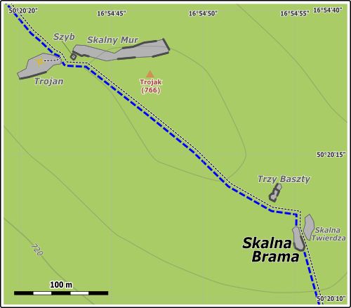 Skalna Brama - mapa lokalizacji