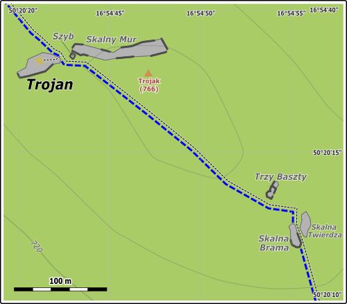 Trojan - mapa lokalizacji
